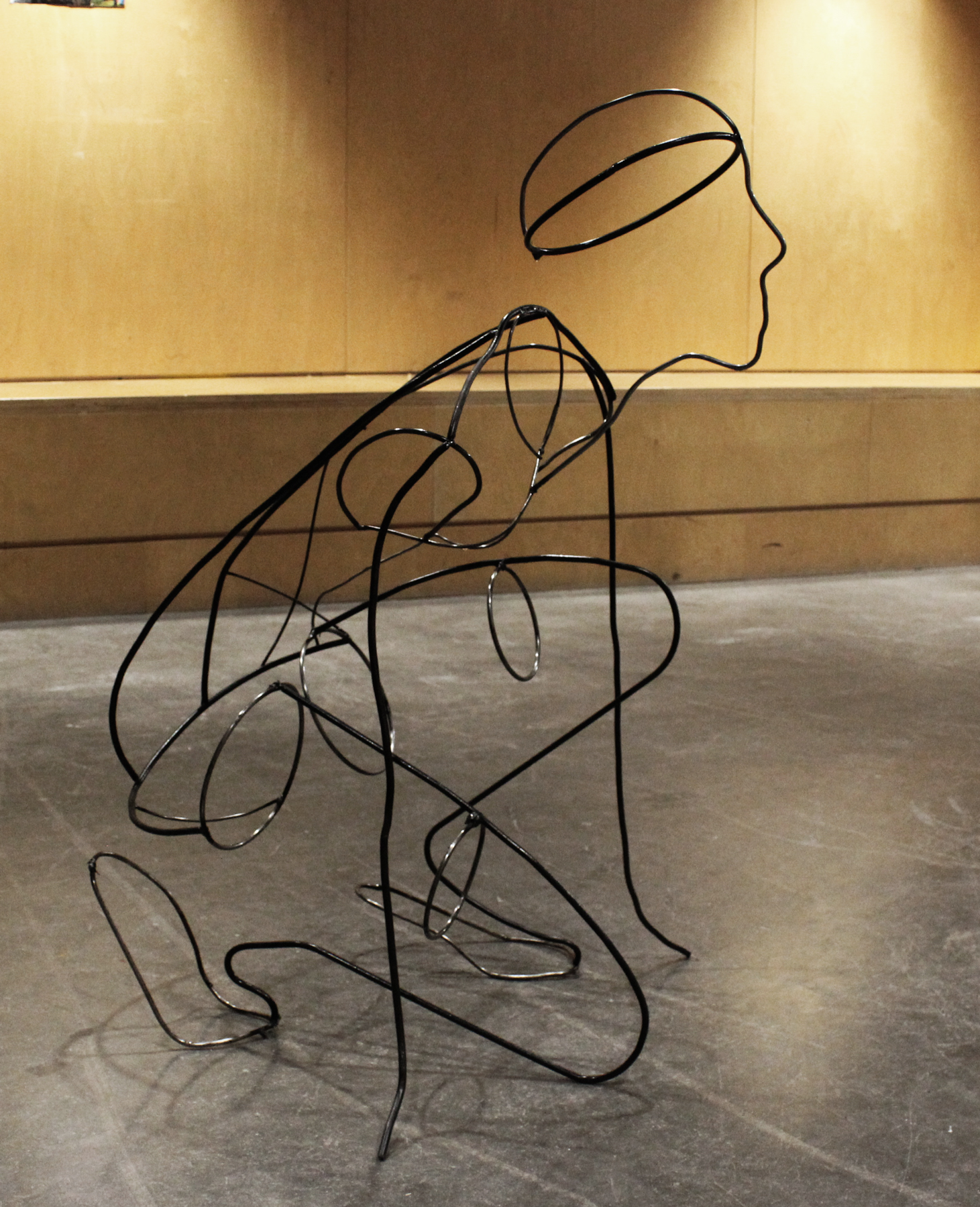 steel sculpture of a human by Ada Denil in 2019